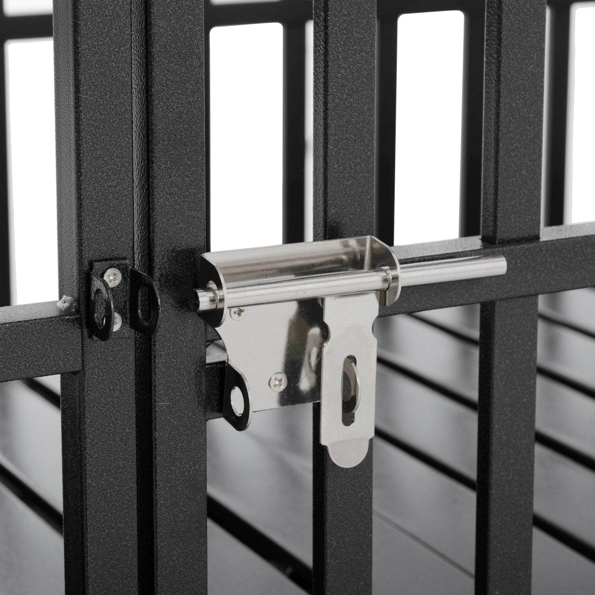 Heavy Duty 52-Inch Carbon Steel Dog Crate With Wheels - Omega Lifestyles