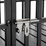 Heavy Duty 52-Inch Carbon Steel Dog Crate With Wheels - Omega Lifestyles