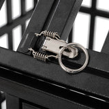 Heavy Duty 52-Inch Carbon Steel Dog Crate With Wheels - Omega Lifestyles