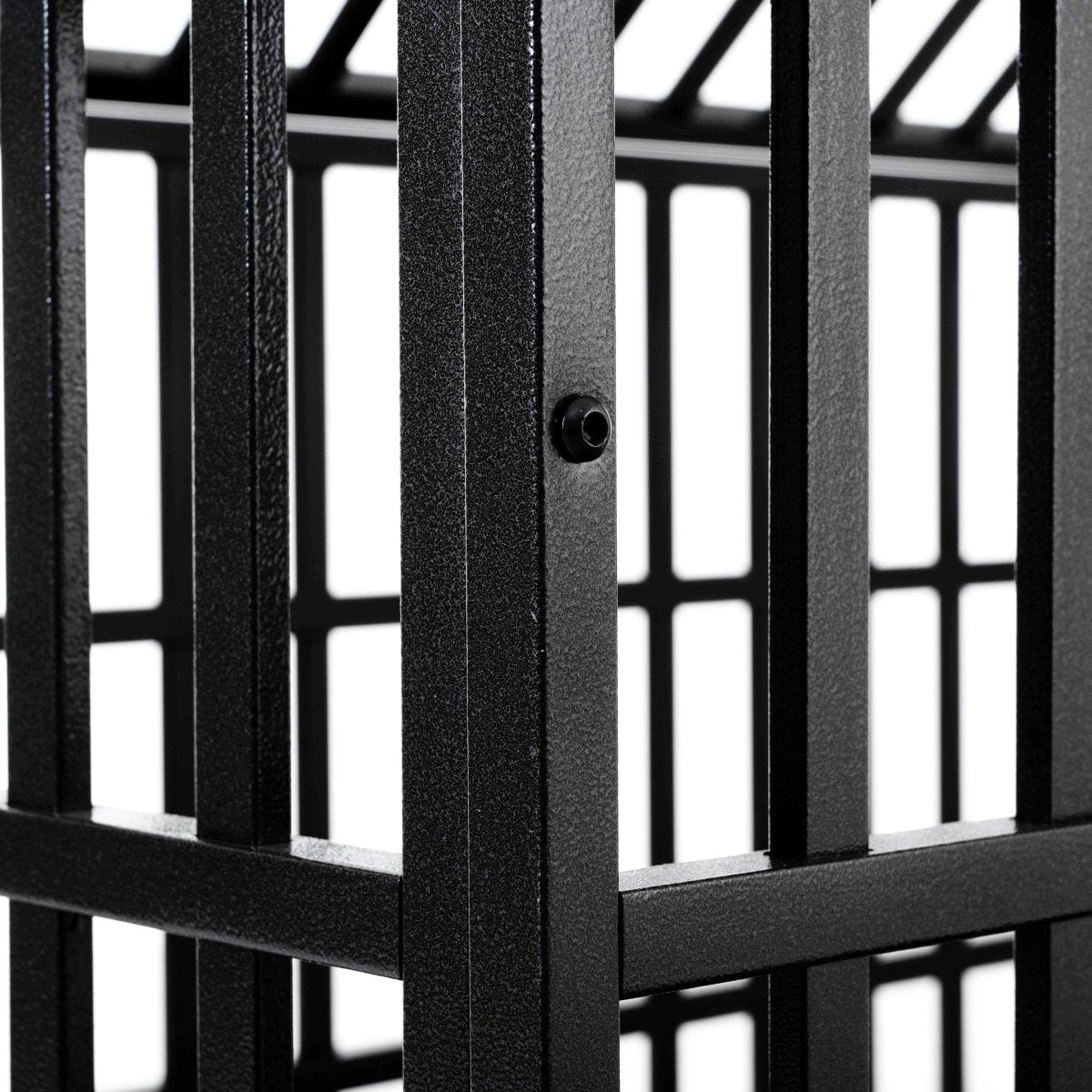 Heavy Duty 52-Inch Carbon Steel Dog Crate With Wheels - Omega Lifestyles