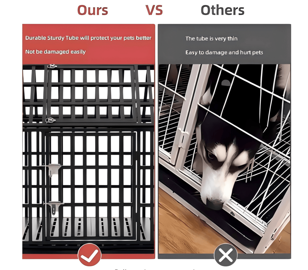 Heavy Duty 52-Inch Carbon Steel Dog Crate With Wheels - Omega Lifestyles