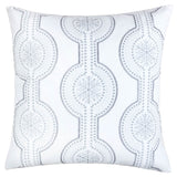 Holiday White Velvet Embroidered Decorative Throw Pillow 20x20 - Serenova - Omega Lifestyles