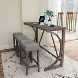 Industrial 4-Piece Bar Table And Chairs Set With Power Outlet - Omega Lifestyles