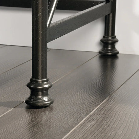 Industrial Brown L-Shaped Engineered Wood Computer Desk - Omega Lifestyles