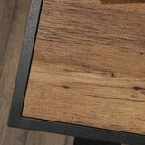 Industrial L-Shaped Engineered Wood Computer Desk With Shelves - Omega Lifestyles