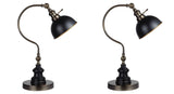 Industrial Style Antique Gold Metal Table Lamp - Omega Lifestyles