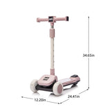 Kids 3-Wheel Scooter With PU Flash Wheels And Adjustable Handlebar - Omega Lifestyles