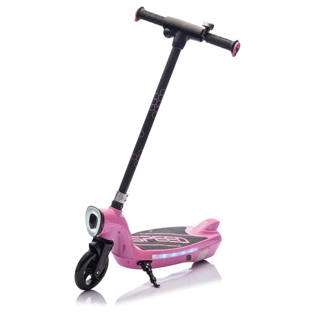 Kids Electric Ride-On Scooter With Kickstand And LED Lights - Omega Lifestyles
