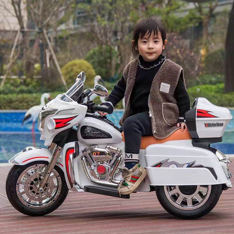 Kids Electric Two - Seat 12V Ride On Motorcycle With Storage - Serenova - Omega Lifestyles