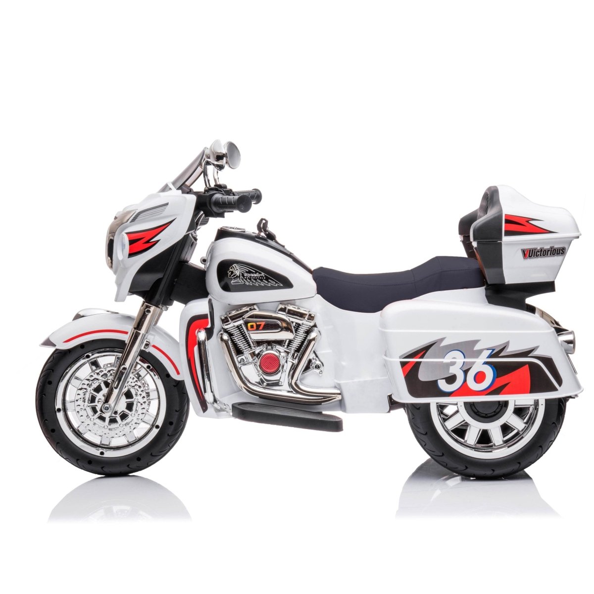 Kids Electric Two - Seat 12V Ride On Motorcycle With Storage - Serenova - Omega Lifestyles