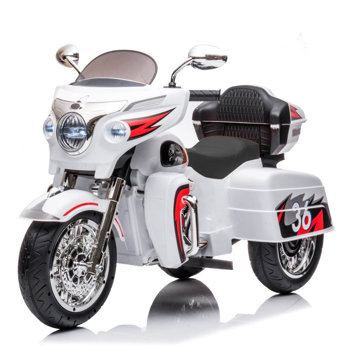 Kids Electric Two - Seat 12V Ride On Motorcycle With Storage - Serenova - Omega Lifestyles