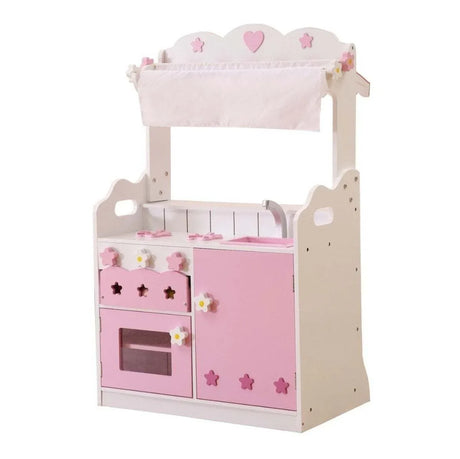 Kids Pink 2-In-1 Pretend Kitchen Playset - Omega Lifestyles