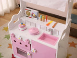 Kids Pink 2-In-1 Pretend Kitchen Playset - Omega Lifestyles