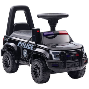 Kids Sliding Police Ride-On Car With PA System and Storage - Omega Lifestyles