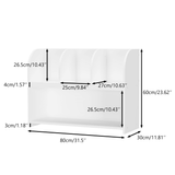 Kids White MDF Bookcase With 4 Compartments Storage - Sleep Galleria