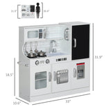 Kids White MDF Play Kitchen Set With Accessories - Serenova - Omega Lifestyles