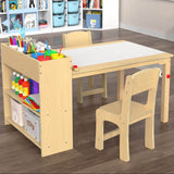 Kids Wooden Art Table And Chairs Set With Storage - Omega Lifestyles