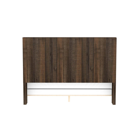 King Brown Engineered Wood Bookcase Bed Frame - Serenova - Omega Lifestyles