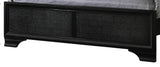 King Modern Black Upholstered LED Panel Bed Frame - Serenova - Omega Lifestyles