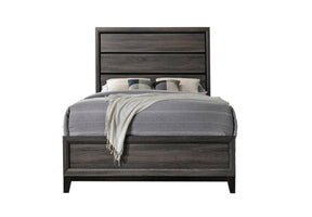 King Modern Rustic Gray Wood Bedroom Bed Frame - Omega Lifestyles
