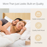 King Size Modern Farmhouse Solid Wood Fluted Headboard - Serenova - Omega Lifestyles