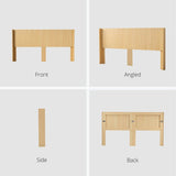 King Size Modern Farmhouse Solid Wood Fluted Headboard - Serenova - Omega Lifestyles