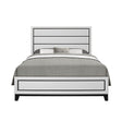 King Transitional White Rubber Wood Panel Bed Frame - Serenova - Omega Lifestyles