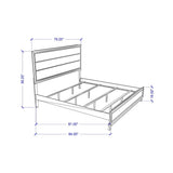 King Transitional White Rubber Wood Panel Bed Frame - Serenova - Omega Lifestyles