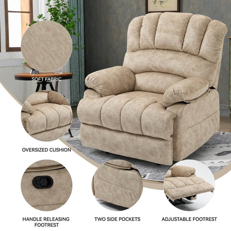 Large Oversized Medium - Firm Manual Recliner Chair - Serenova - Omega Lifestyles
