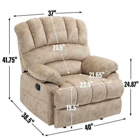 Large Oversized Medium - Firm Manual Recliner Chair - Serenova - Omega Lifestyles