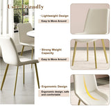 Luxury 53-Inch Round Sintered Stone Dining Table Gold Base - Omega Lifestyles