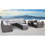 Luxury Resort Style 8 - Person Rattan Wicker Patio Seating Set - Serenova - Omega Lifestyles