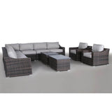 Luxury Resort Style 8 - Person Rattan Wicker Patio Seating Set - Serenova - Omega Lifestyles