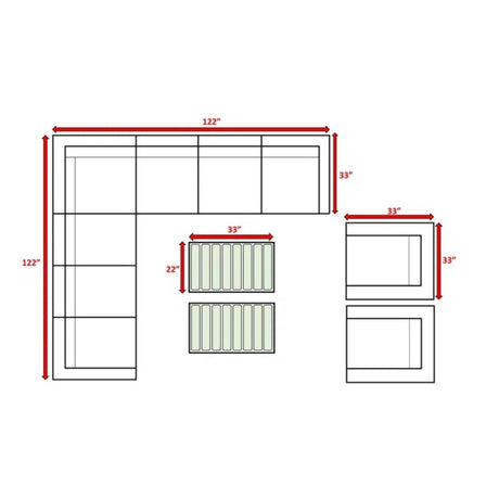 Luxury Resort Style 8 - Person Rattan Wicker Patio Seating Set - Serenova - Omega Lifestyles