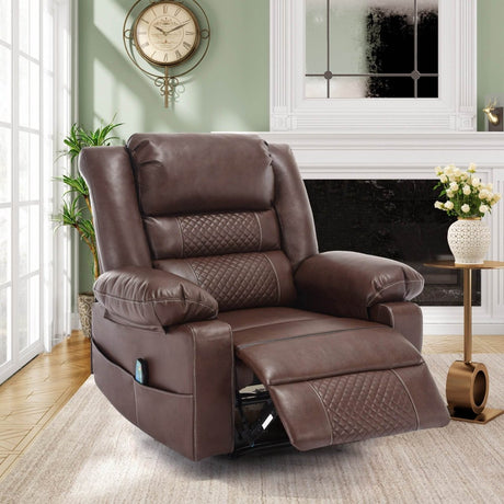 Manual PU Leather Soft Reclining Massage Chair With Heating - Serenova - Omega Lifestyles