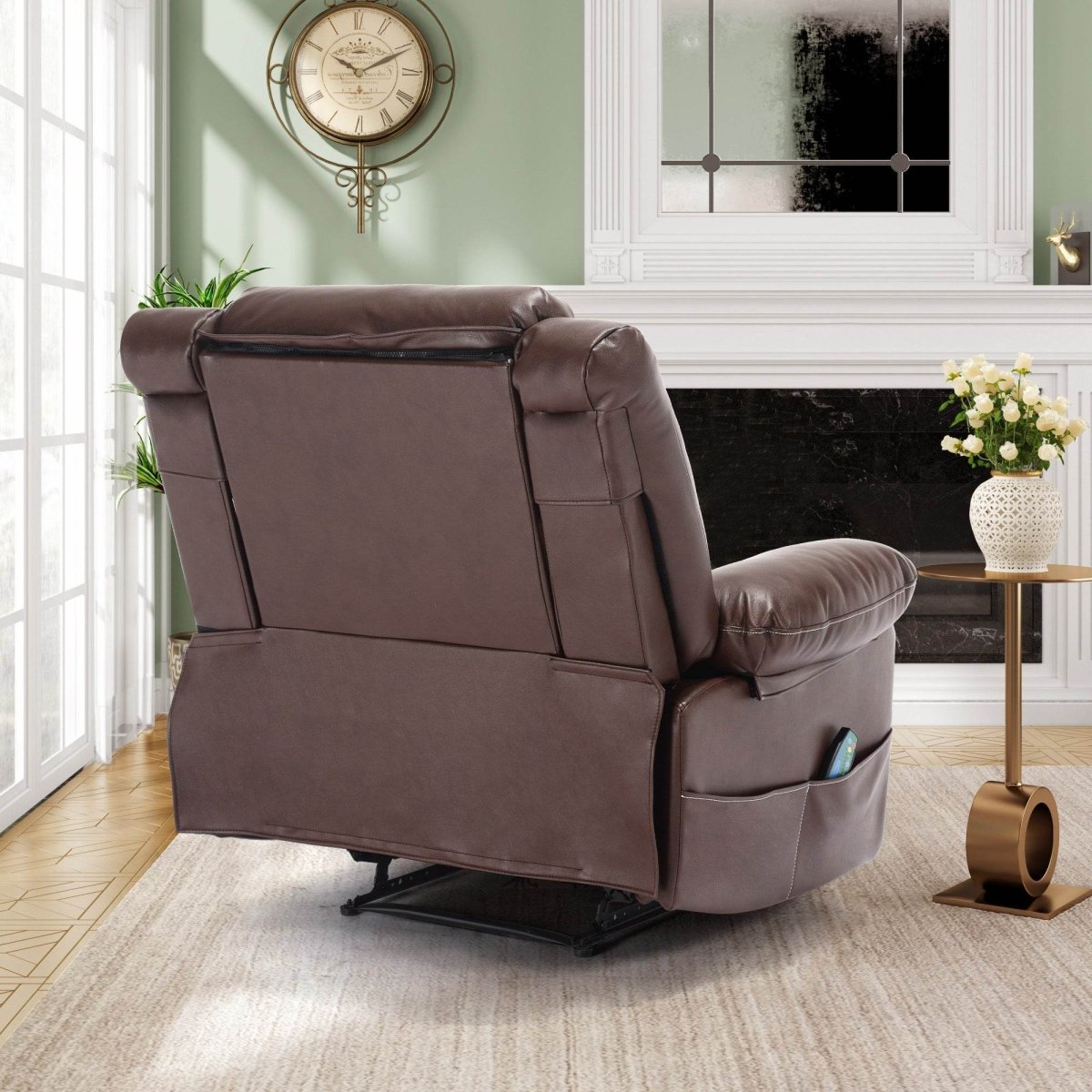 Manual PU Leather Soft Reclining Massage Chair With Heating - Serenova - Omega Lifestyles