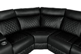 Manual Reclining PU Foam Padding Five - Seat Recliner Sofa - Serenova - Omega Lifestyles