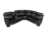 Manual Reclining PU Foam Padding Five - Seat Recliner Sofa - Serenova - Omega Lifestyles