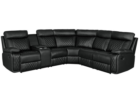 Manual Reclining PU Foam Padding Five - Seat Recliner Sofa - Serenova - Omega Lifestyles