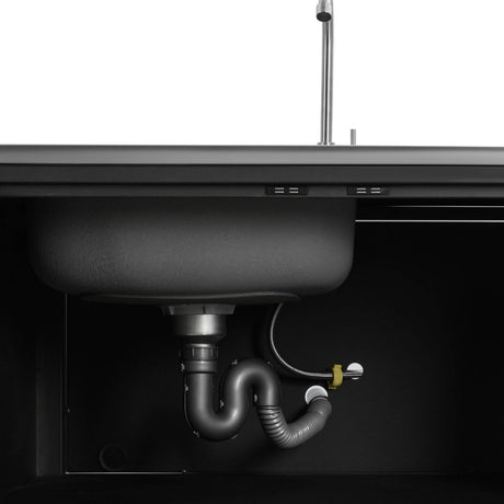Matte Black Outdoor Movable Stainless Steel Kitchen Sink Station - Omega Lifestyles