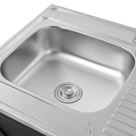 Matte Black Outdoor Movable Stainless Steel Kitchen Sink Station - Omega Lifestyles