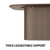 Medieval Modern 7-Piece Brown MDF Dining Table Set - Omega Lifestyles