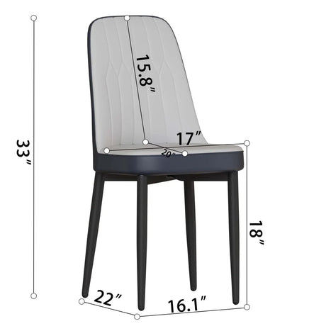 Medieval Modern MDF Dining Table And PU Chair Set - Omega Lifestyles