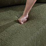 Medium-Firm 67-Inch Curved Foam Spring Loveseat Green - Omega Lifestyles