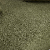 Medium-Firm 67-Inch Curved Foam Spring Loveseat Green - Omega Lifestyles