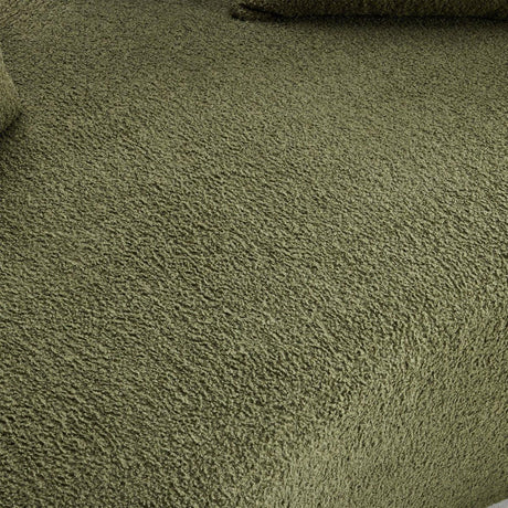 Medium-Firm 67-Inch Curved Foam Spring Loveseat Green - Omega Lifestyles