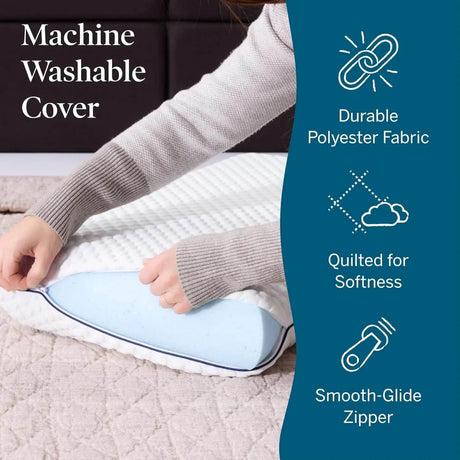 Medium Gel-Infused Cooling Memory Foam Pillow - Omega Lifestyles