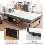 Memory Foam Folding Portable Guest Bed With Metal Frame - Serenova - Omega Lifestyles