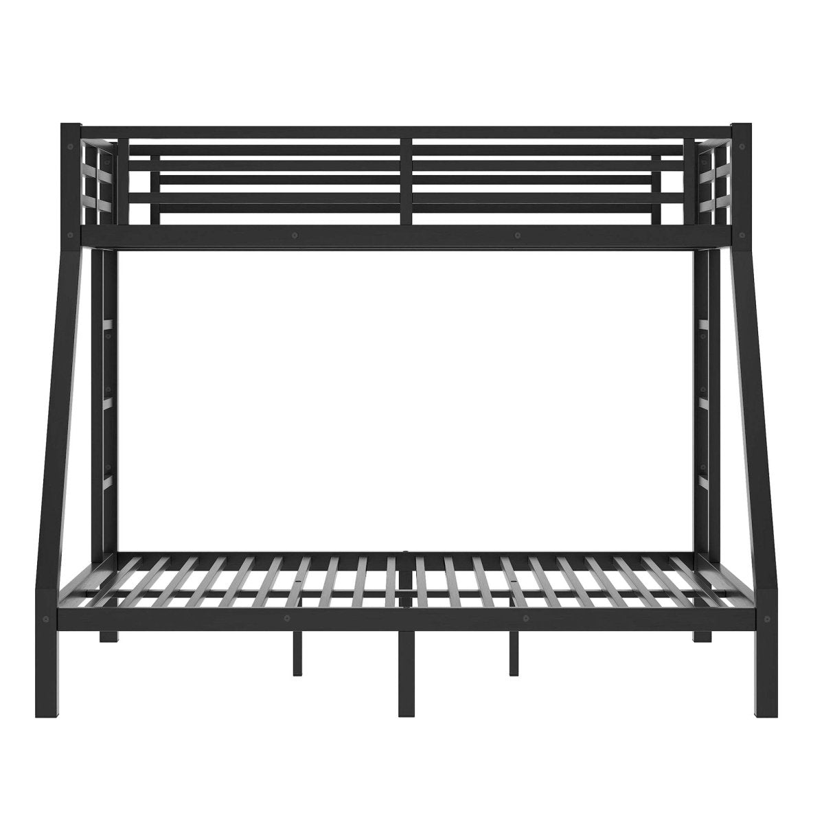Metal Twin XL Over Queen Bunk Bed With Storage and Ladder - Omega Lifestyles