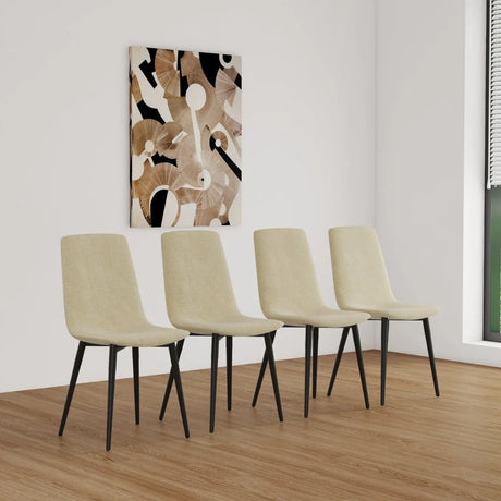 Mid-Century Modern 5-Piece MDF Dining Table Chair Set - Omega Lifestyles